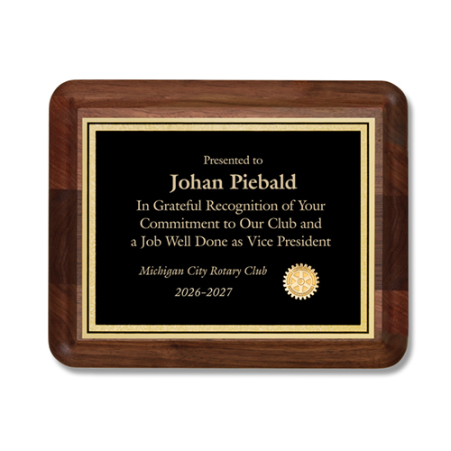 Rotary Medium Executive Walnut Plaque